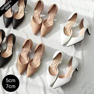 [바닐라슈] 밀리언 양사이드오픈 탄력몰드창 펌프스(5cm,7cm)