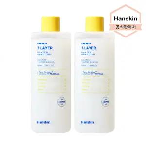 [한스킨] 세븐레이어 세라마이드 크림 토너 2개 (500m+500ml)