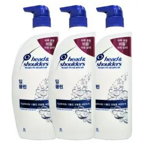 헤드앤숄더 딥 클린 샴푸 850ml X 3개 / 수분밸런싱
