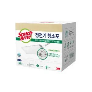 3M 스카치브라이트 정전기 청소포 대형 대용량 재활용 PET 150매