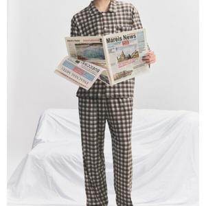 브라운 소프트 포켓 스판 남성 잠옷세트XXL(110)까지