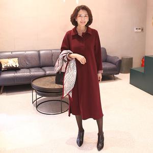 N2709 New포인트카라 배색 원피스 50대 60대 엄마옷