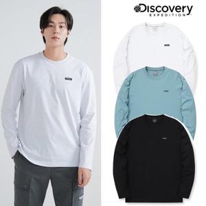 [디스커버리](강남점)[24S/S] 디스커버리 DXRL35041 남성 여성 공용 스몰로고 긴팔 티셔츠 쭉티