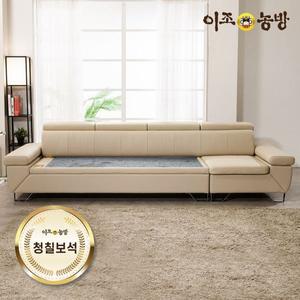 [NS홈쇼핑]이조농방 틸렌트 천연가죽 청칠보석판재 돌소파 4.5인용(스툴제외)..[34857979]