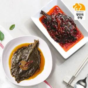 [품질보장][이광석장인]깻잎무침1kg+간장깻잎1kg 밥도둑 참기름 반찬 젓갈 대용량 밥맛