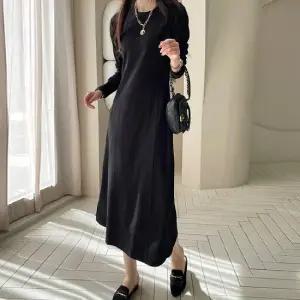 [모니카룸] (자체제작)(FREE/L)블랙픽 라인 원피스
