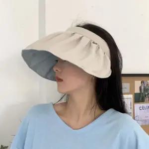 [하프클럽/]4색 1개 여성 긴챙 챙긴 선캡 여름모자 자외선차단 돌