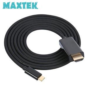 맥스텍 MT669 USB Type-C to HDMI 영상 변환 컨버터 MHL 미러링 케이블 1.8M 블랙