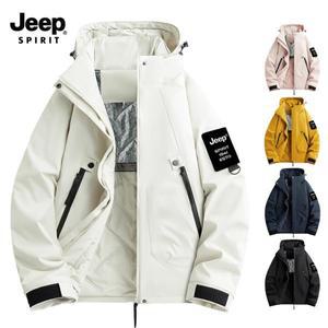 지프 JEEP SPIRIT 그래핀 발열 후드패딩 캠핑점퍼 방수 아웃도어 자켓 JP96860