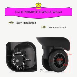 HINOMOTO HW60-1 여행 가방 액세서리, 무소음 범용 휠 도르래 트롤리 케이스, 수하물 유지 보수 롤러