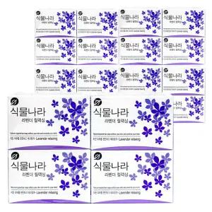 식물나라 라벤더 릴렉싱 100g 세수 비누 4입 5개 세수비누 세안비누 샤워비누 목욕탕비누 향이좋은