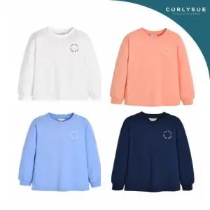 컬라수 HC04 데일리심플포안트티셔츠 아동 키즈 초등 아이 여아 남아 기본 라운드 간