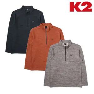 [롯데백화점]케이투 남성 플라이하이크 기능성 멜란지 집업 티셔츠 (KMU23217)