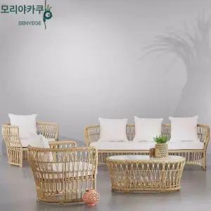 라탄 소파테이블 세트 야외 테이블 엔틱