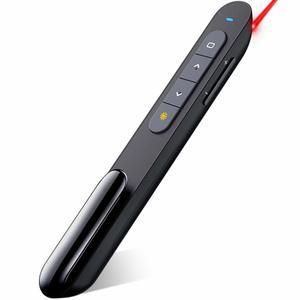 블루투스 RF 2.4GHz 듀얼 모드용 디노파이어 레드 라이트 무선 프레젠테이션 파워포인트 클리커 리모컨 슬라이드 어드밴서 체인저 지원 Mac (11) AAA