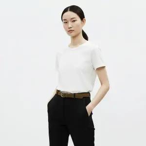 [샵앤] 국산 여성 스웨이드고리 빈티지 무광 실버 버클 벨트 TU-WBT-0869-브라운