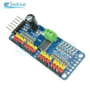 PWM 서보 모터 드라이버 I2C 인터페이스 모듈 PCA9685 16 채널 12 비트 DC 5V-10V 아두이노 로봇용