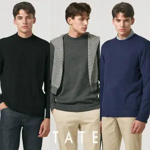 [웬델에스테이트허니]24FW 3종 테이트 남성 메리노울 모크넥 니트