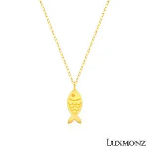 [NEW] 룩스몬즈 24K 행운 물고기 목걸이 + (방송 중) 24K 골드바 2개 + 로프체인 목걸이