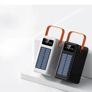 보조밧데리 캠핑용 태양광 야외 급속 충전 보조배터리 블랙(4선식 태양광)80000mAh/1mAh