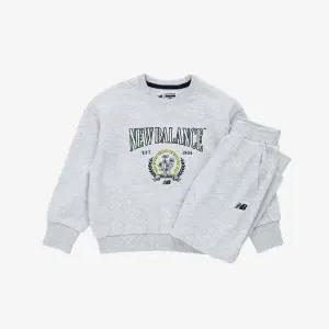[뉴발란스]키즈트레이닝세트 HQK NK9YF1803G-AA NBGC_크롭 스웨트 셋업 / Light Melange Gray