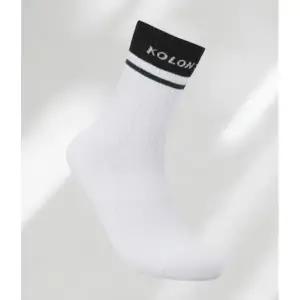 {매장정품} 코오롱스포츠 KORON SPORT KOLON 남녀공용 배색 워드 로고 크루 삭스 QELAX25531OWH 837171
