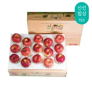 청송사과 정품 4kg 15-17/중과/팬캡포장 /홍로 햇사과