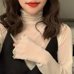 레이어드 이너 시스루 블라우스 T912