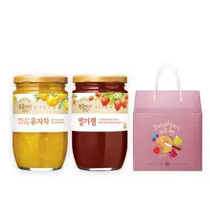 복음자리 과실차+과일잼 선물세트(딸기/유자/사과/모과 외)