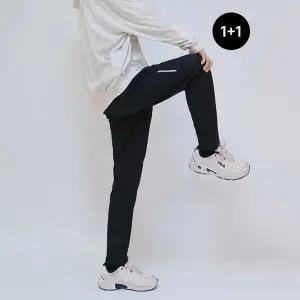 [마운틴밸리][1+1] 간절기 컴포터블 스판 편안한 풀밴딩 트레이닝 팬츠