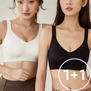 [로즈엘리]L부터 3XL까지 4후크 쫀쫀 스판좋은 와이드 탄탄브라 2장세트