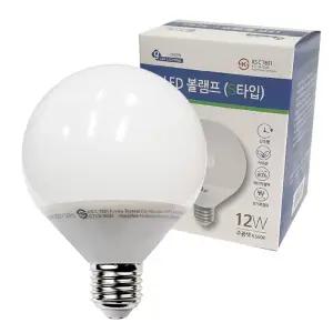 LED 볼전구 전구 컨버터 내장형 12W 주광색 6500K