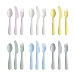 IKEA 이케아 식기도구 18P 포크 나이프 스푼 커트러리 유아 어린이 플라스틱 식기 캠핑 요거