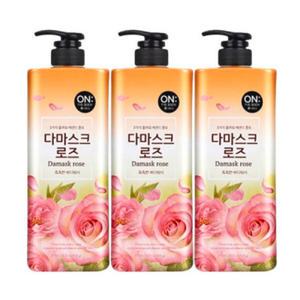 온더바디 플라워 바디워시 다마스크로즈 900g 3개
