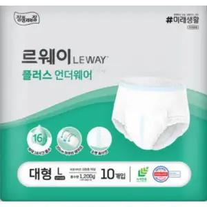 잘풀리는집 르웨이 플러스 언더웨어 10매 X 4팩 성인용기저귀 팬티형 요실금 재활 시니어