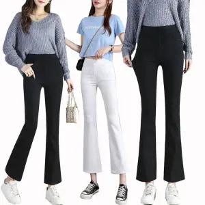 [힙제이]굿스판 부츠컷 8부 9부 면스판 여성 빅사이즈 4XL 슬랙스