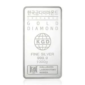 [한국금다이아몬드] [한국금다이아몬드] 실버바 AG 1000g 1kg 999.9 은투자 은시