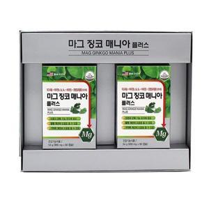 [기타]마그 징코 매니아플러스 혈행 기억력개선 60캡슐 x2개