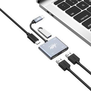 엠비에프 USB Type C to HDMI 듀얼 디스플레이 모니터 확장 컨버터 MBF-CDHD4K 컴퓨터 PC 네트워크 노트북