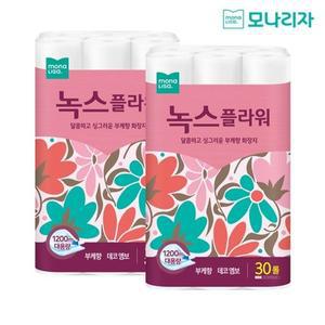 [모나리자] 녹스 플라워 대용량 화장지 40M 30롤 2팩