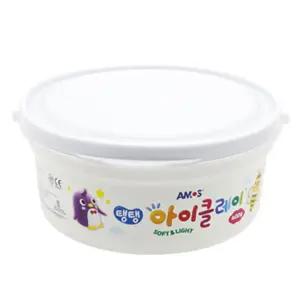 (흰색) 아모스 탱탱 아이클레이 대용량 버킷 400g/흰색/클레이/만들기/유아/놀이/장난감/컬러/집콕/아이폼