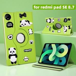 Funda For Redmi Pad se 8.7 케이스 Coque Capa 360 회전 PU 가죽 스탠드 태블릿 XIAOMI 호환 SE 2024 커버