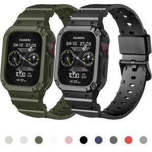 Apple Watch 45mm 44mm 42mm iWatch 시리즈 987 SE와 호환되는 케이스 654321 스트랩, 남성 여성 스포츠 스트랩, 범퍼 포함 견고함