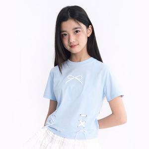 [더데이걸]리본 장식 반팔티TGRA25301A_IC