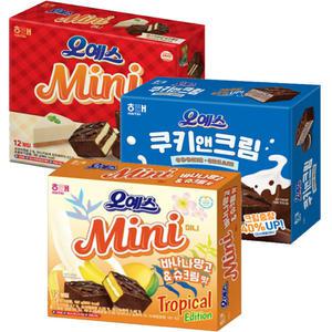 오예스미니192G(1개)+오예스미니 바나나망고192G(1개)+오예스 쿠앤크360G(1개)