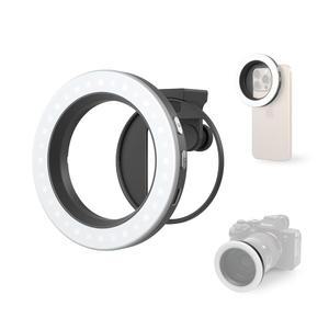 스몰리그 바이브 P30 67mm 링 LED 비디오 라이트, 고 CRI 90이 장착된 컴팩트 바이컬러 휴대폰 마운트/케이스/렌즈, 콘텐츠 제작용, 범용 스레드 필터 어댑터 키트 5203