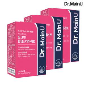 닥터메인유 핑크번 혈당 다이어트 바나바잎 카테킨 식후 혈당 상승 억제 체지방 감소, 30정, 3개