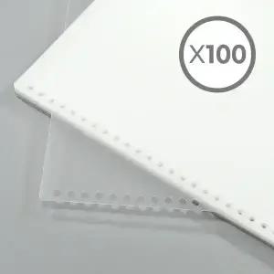 이글바인더 A4 30공 PP 제본 표지 화이트 X100매 묶음 / 셀프 북커버 바인더 루즈링 루즈리프 집게링 노트 커버