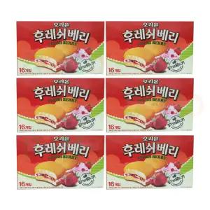 오리온 후레쉬베리 딸기 16개입 448g 6상자 대용량