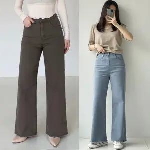 코튼절개부츠컷 가을 하우룩 밴딩 에코워싱 와이드부츠컷